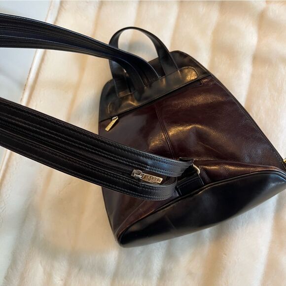 Landau Sacamoto brown leather backpack - Picture 7 of 14